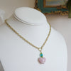 pink gem necklace