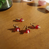 red shroom earrings