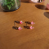 pink shroom earrings