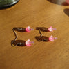 pink shroom earrings