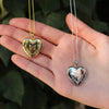 Classic yellow gold-plated love locket, perfect for keepsakes
