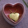 High-quality gold-plated heart locket with engraving