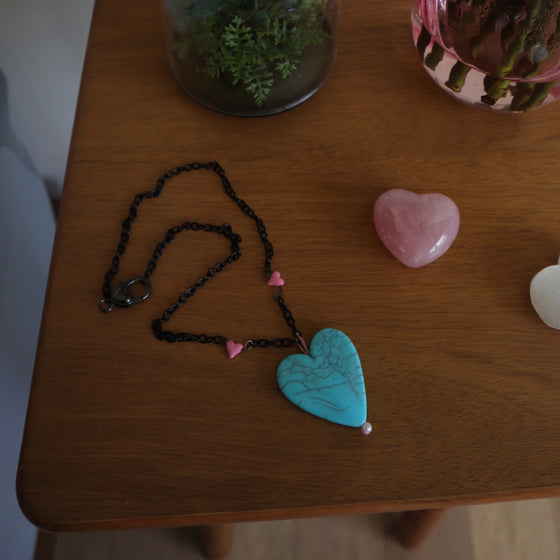 icy heart necklace