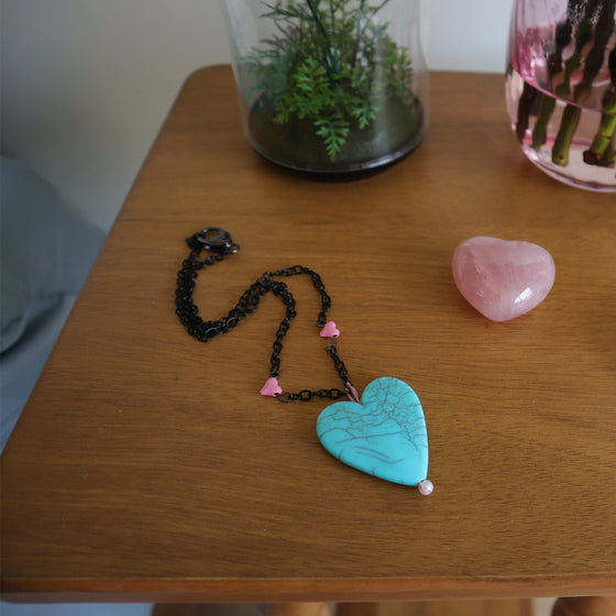 icy heart necklace