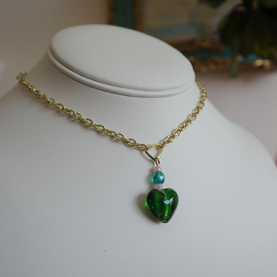 green gem necklace