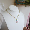 pink gem necklace