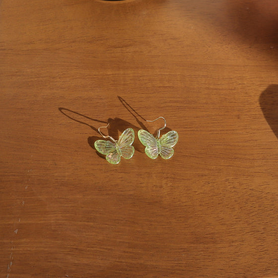 green wings earrings