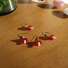  red shroom earrings