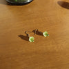 green shroom earrings