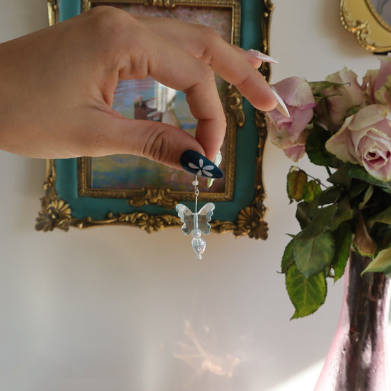 icy butterfly earrings